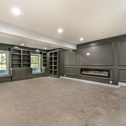 Large basement finishing with wet-bar and built-ins., Upper Marlbori, MD