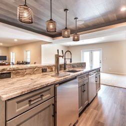 Beautiful basement remodel with a large wet bar and wine cellar in Ashburn, VA, Ashburn, VA