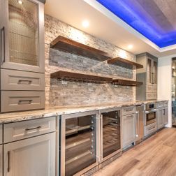 Beautiful basement remodel with a large wet bar and wine cellar in Ashburn, VA, Ashburn, VA